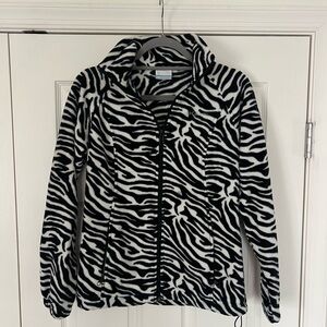 Columbia Black and White Zebra Fleece Jacket